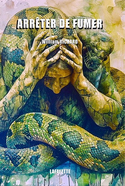 Couverture du livre, un serpent ensserre une personne